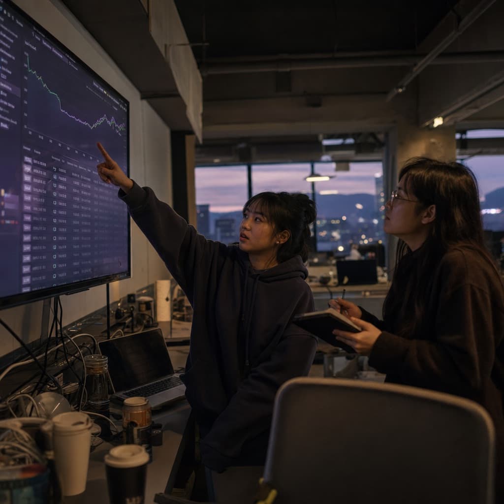 A Tenten GEO consultant reviewing the Brand Radar weekly report with a client