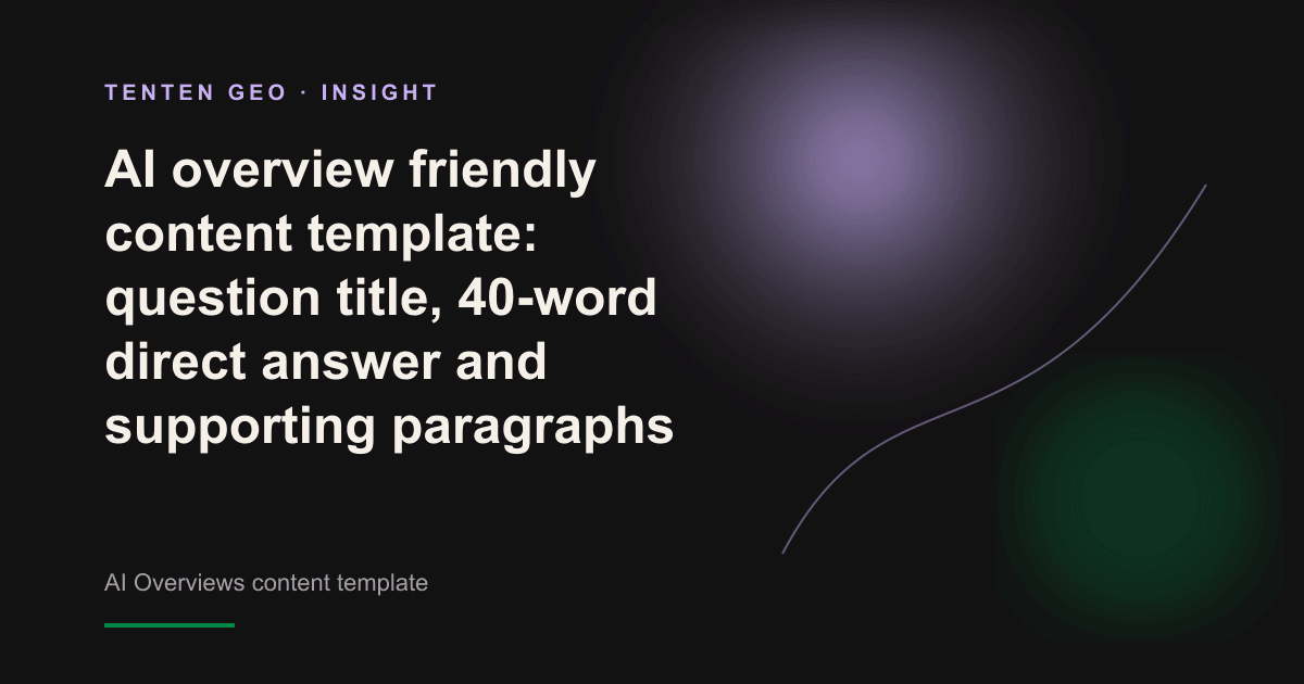 Abstract vision: A beam of soft light accurately extracts a luminous direct answer from the stacked content blocks to represent the paragraph quotation of the AI overview.