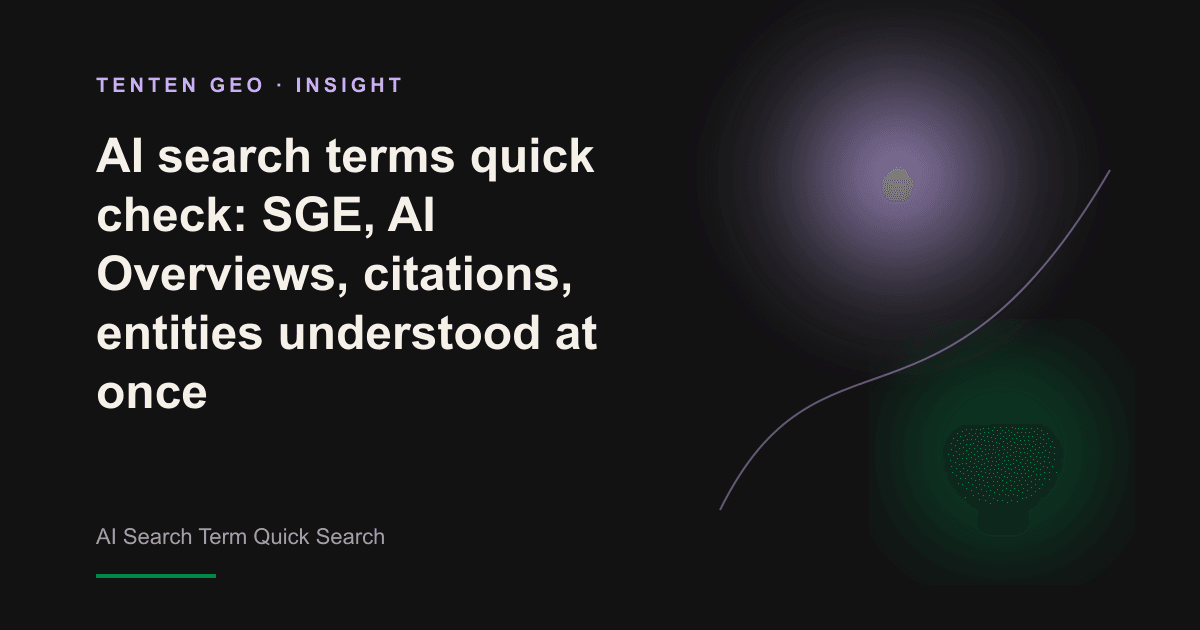 An abstract concept map outlined with a soft lavender halo, symbolizing that the scattered AI search terms are gathered into a clear vein.