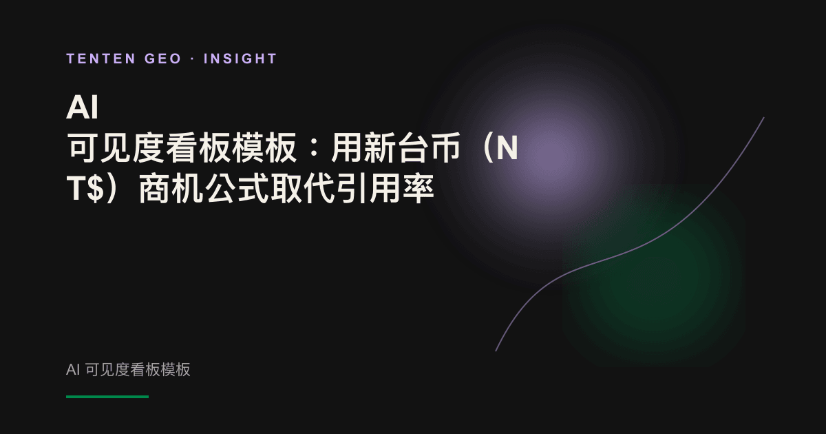 深色数据看板将 AI 引用带来的品牌曝光转化为清晰的商机金额