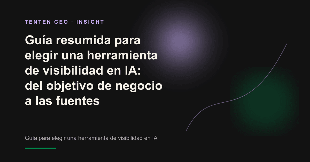 Una luz tenue en tonos lavanda atraviesa varias capas de lentes abstractas y converge en un único punto luminoso, como símbolo del reconocimiento de una marca en distintos motores de IA.