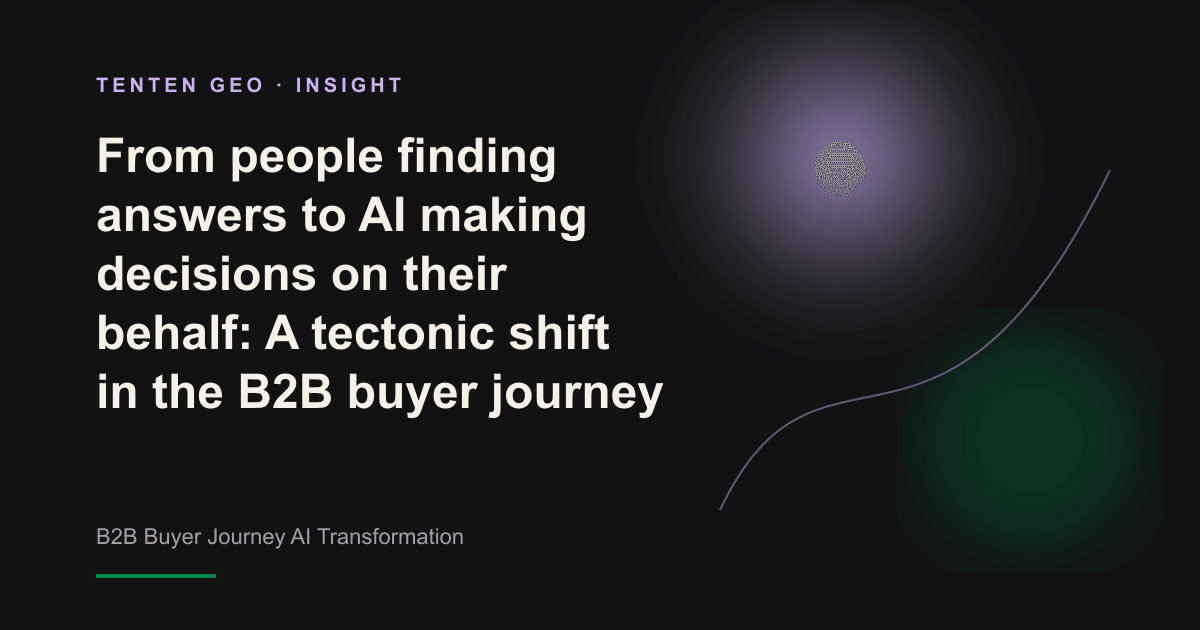 Abstract cover image symbolizing an AI agent standing between options and human decision-makers, shortlisting for humans.