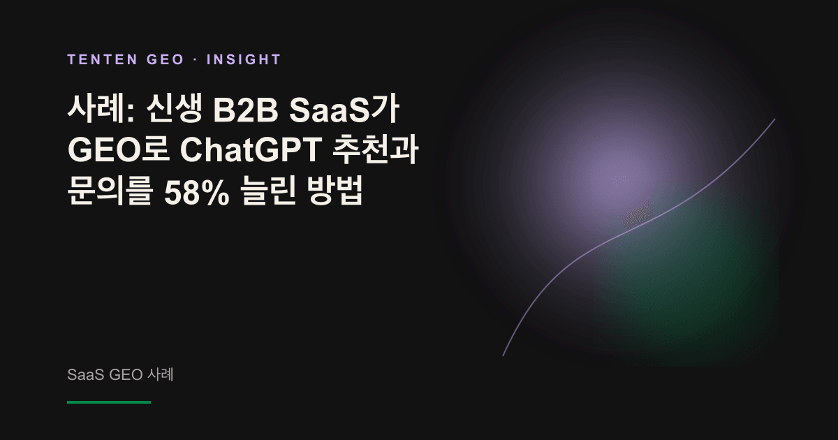 AI 인터페이스에서 새롭게 주목받기 시작한 B2B SaaS 브랜드를 추상적으로 표현한 이미지