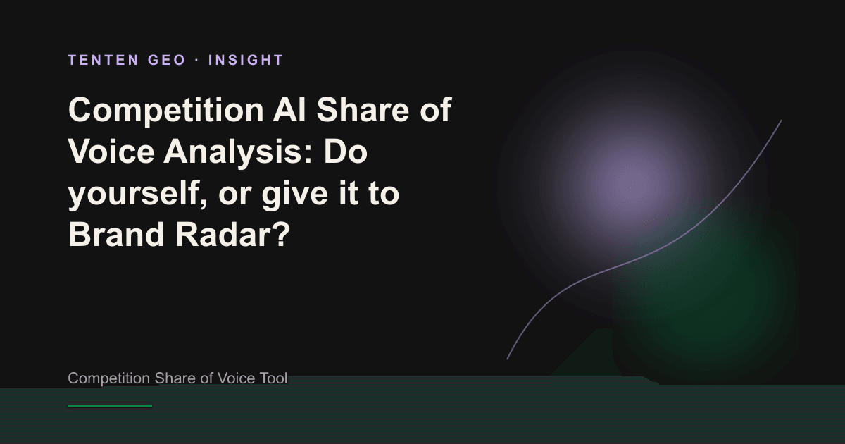 In the dark-colored view, the spotlight only lights one of the few brand nodes, the symbol AI only recommends a few winners in the category.