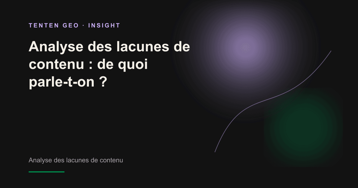 Dans un espace sombre aux teintes chaudes, plusieurs failles d’un réseau thématique formé de faisceaux sont signalées par des marques scintillantes couleur lavande représentant les lacunes de contenu.