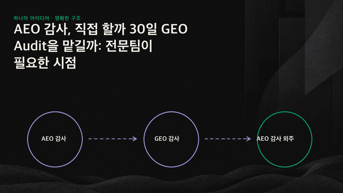 직접 수행하는 AEO 감사와 전문팀에 맡기는 감사의 역량 범위를 비교한 도식