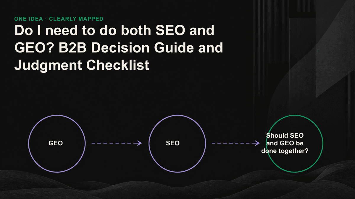 SEO and GEO share the content foundation and only diverge at the last mile.