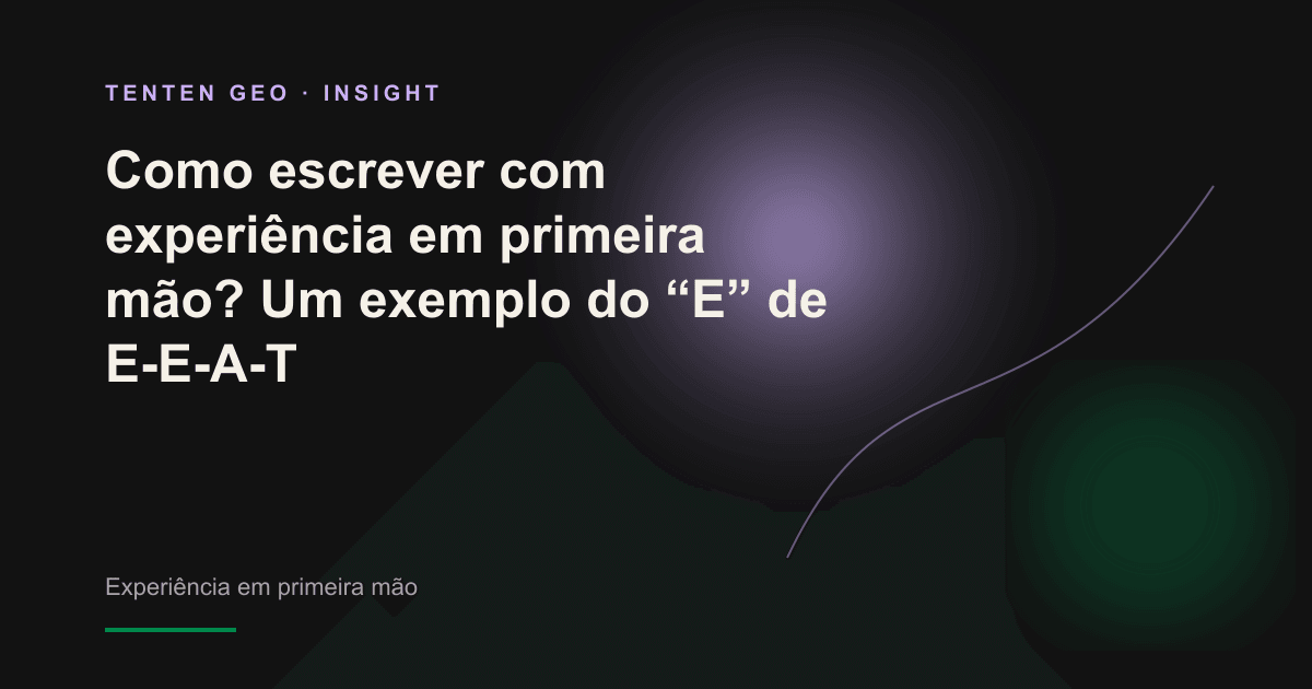 Uma marca iluminada em roxo se destaca entre várias marcas idênticas e vazias, sugerindo que a experiência em primeira mão torna o conteúdo diferente.