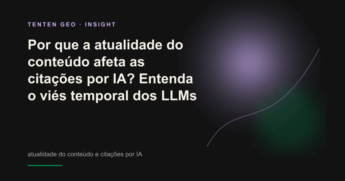 Documento destacado por feixes suaves em tons de lavanda, com um símbolo indicando que o conteúdo foi atualizado e voltou a ser citado pela IA.