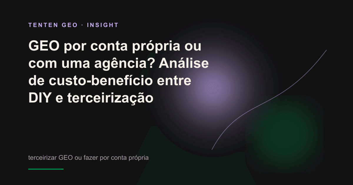 Balança com um relógio de um lado e uma moeda do outro, representando a troca entre custo de tempo e desembolso financeiro em uma estratégia de GEO por conta própria.