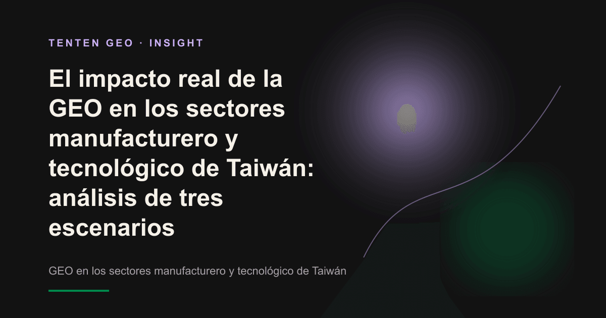 Una representación abstracta de cadenas de suministro y circuitos, entre luces y sombras de tonos cálidos, simboliza cómo las máquinas filtran la visibilidad de los sectores manufacturero y tecnológico de Taiwán en la era de la búsqueda con IA.