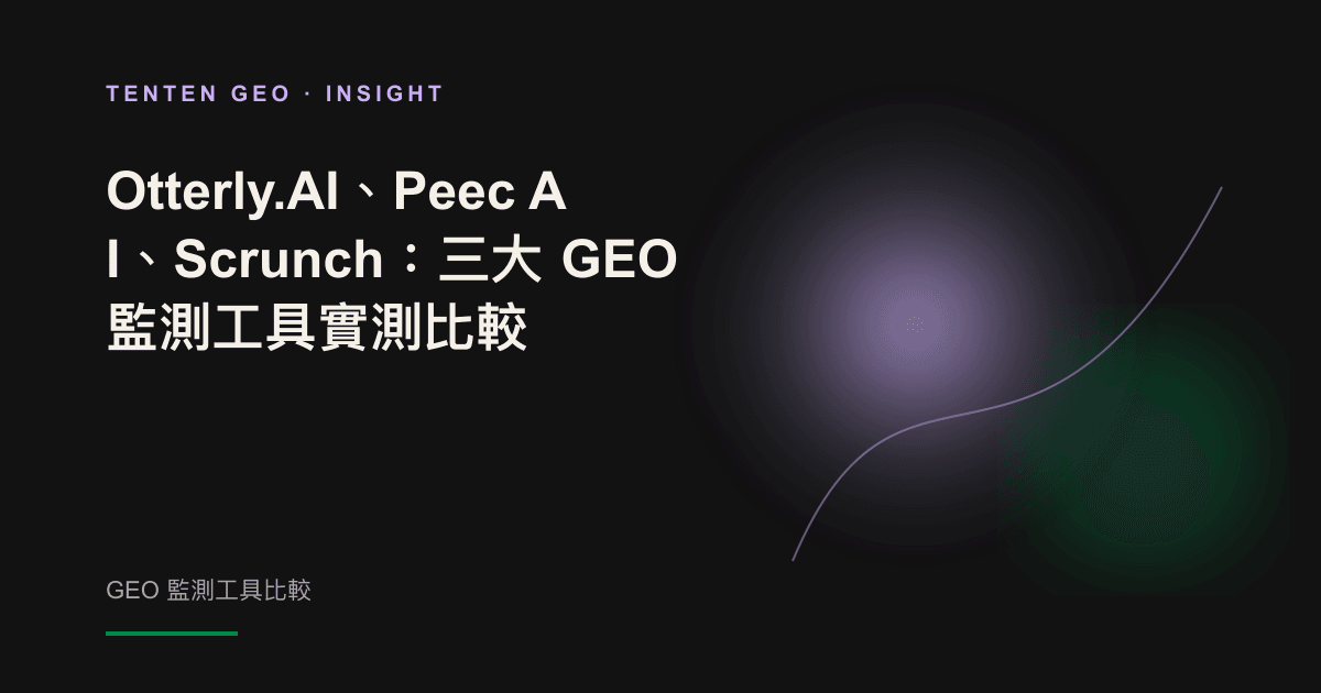 In the dark-colour heating background, three beams of light are played on abstract geometry representing three sets of GEO monitoring tools, representing the different angles at which AI can be detected.