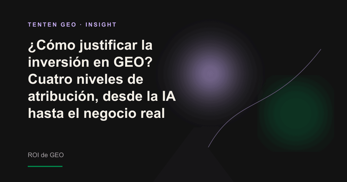 Representación abstracta de la atribución de la inversión en GEO: un haz de luz lavanda atraviesa una estructura por niveles hasta llegar a un único nodo