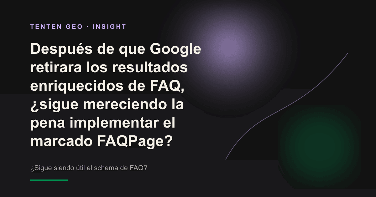 Una etiqueta de FAQ se desvanece de los resultados de búsqueda mientras la luz se desplaza hacia una imagen abstracta y luminosa que representa una fuente citada por la IA.