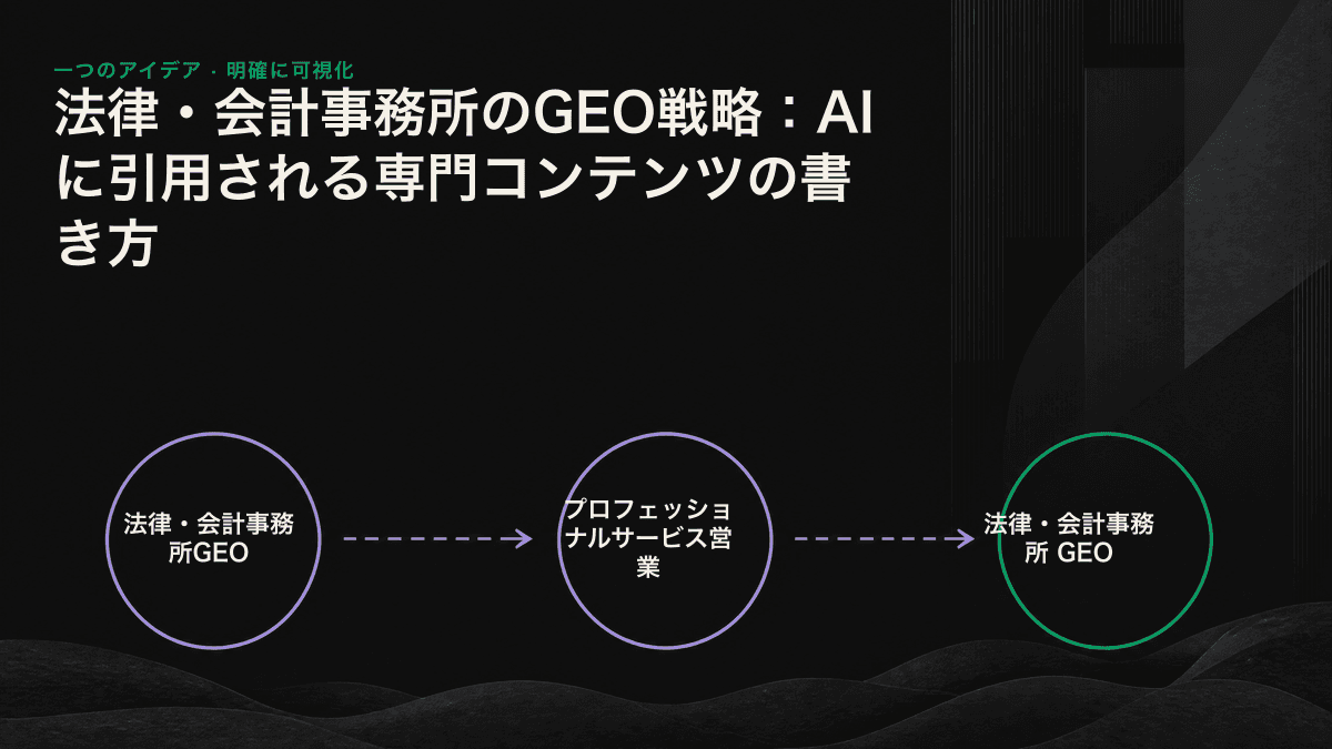 専門コンテンツの各セクションで、冒頭に答えを置き、その後に法令などの出典と実名の執筆者情報を示すことで、AIが抽出しやすくなる構造を表した図