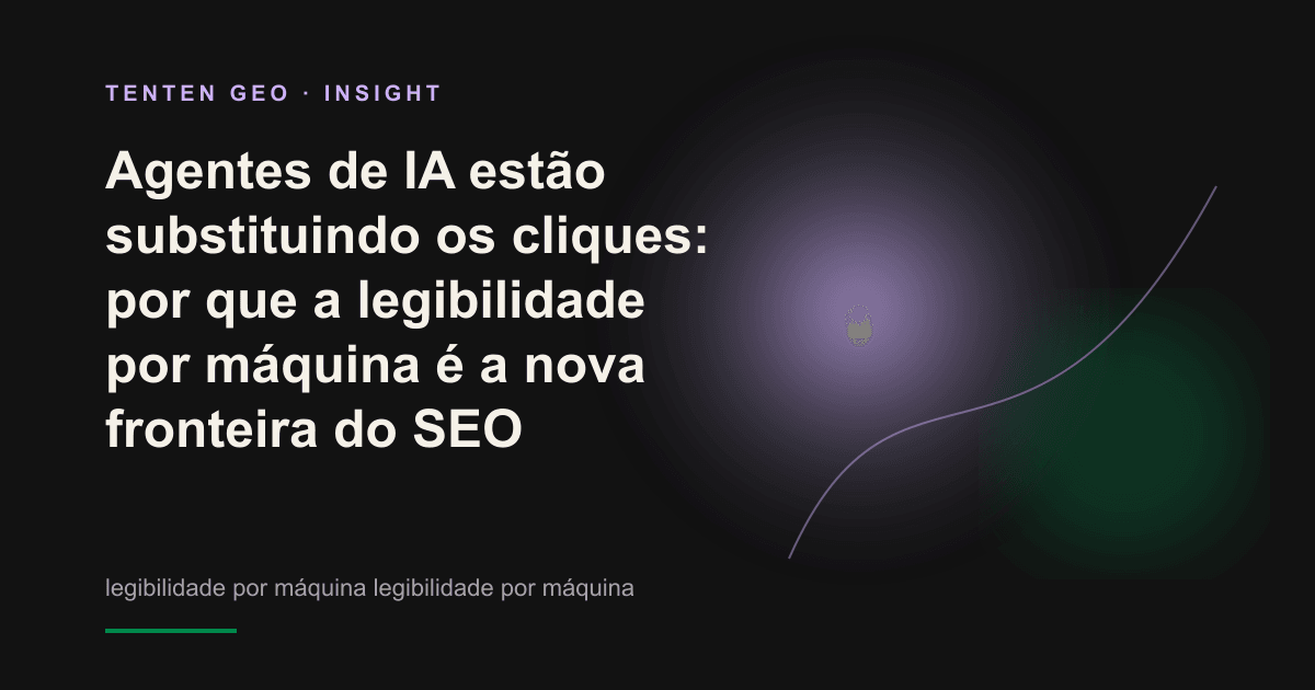 Imagem conceitual de capa com agentes de IA analisando páginas da web por meio de fluxos de dados e substituindo os cliques humanos