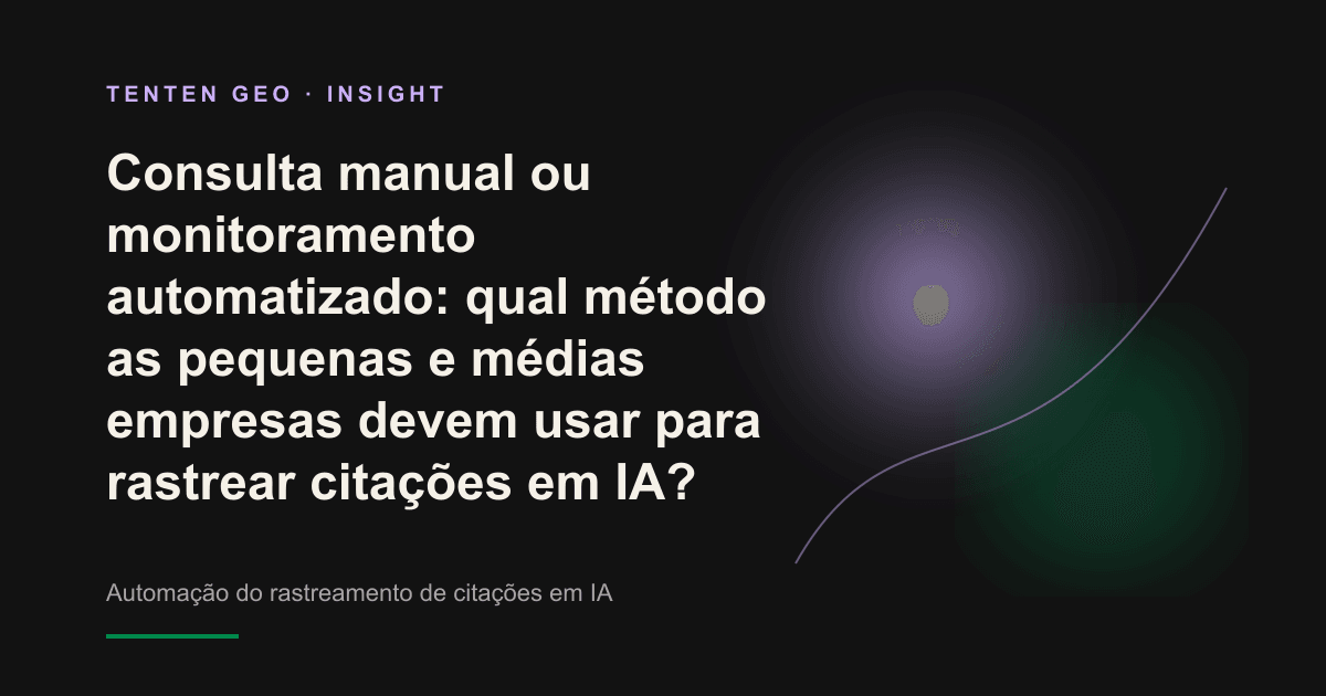 Imagem abstrata que contrapõe uma consulta manual isolada ao monitoramento automatizado de longo prazo, com uma lupa e uma linha contínua.