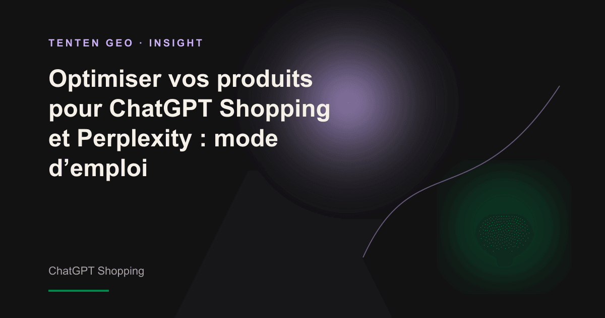 Illustration abstraite d’un moteur d’achat IA sélectionnant des produits à partir de multiples signaux.