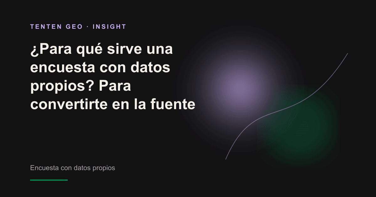 Una luz sobre un fondo oscuro reúne puntos de datos dispersos en una única fuente luminosa, como símbolo de una investigación que se convierte en fuente para las respuestas de IA.