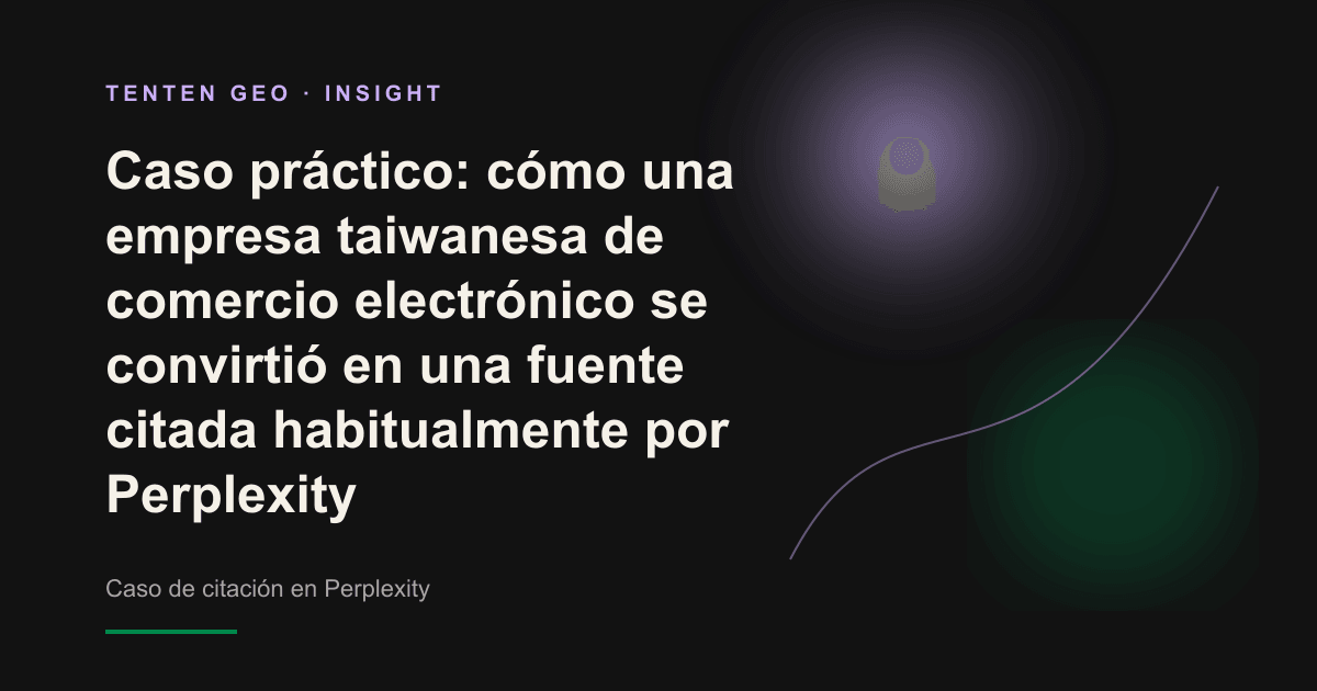 Ilustración conceptual de una página taiwanesa de comercio electrónico convertida en una fuente citada habitualmente en las respuestas de Perplexity.