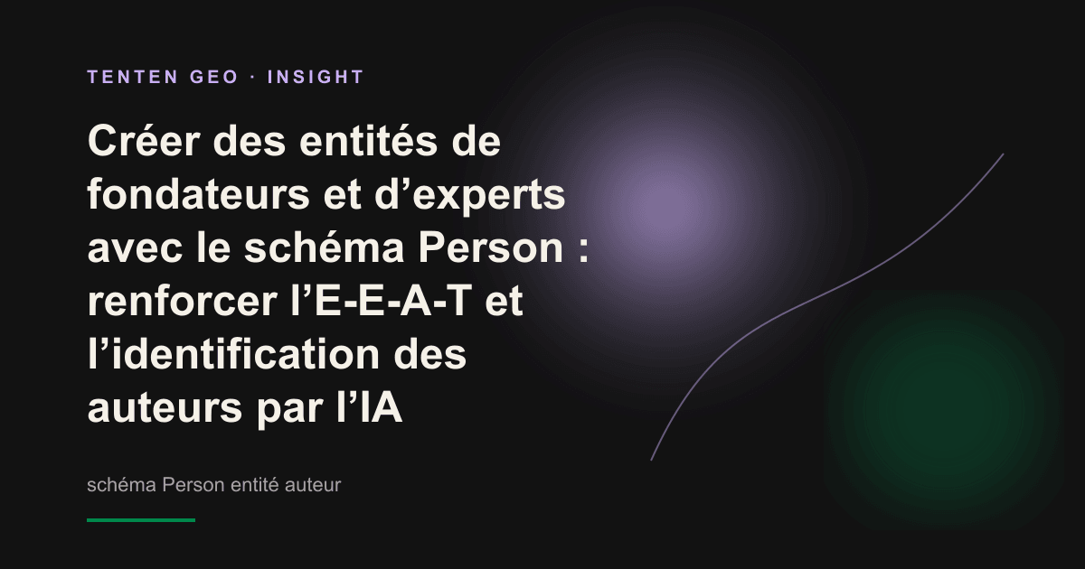 La silhouette d’un fondateur, éclairée par une lumière chaude et entourée de connexions vers plusieurs sources faisant autorité, symbolise une entité auteur identifiable.