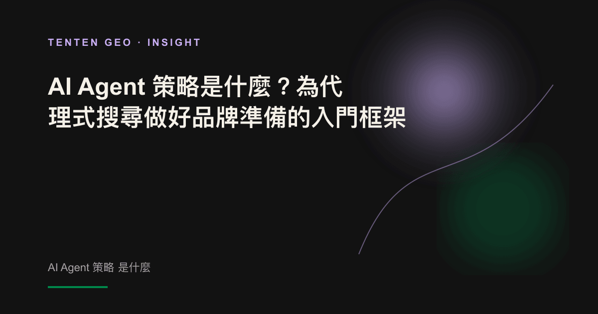 抽象視覺：一顆代表 AI 代理的光點，在光影中穿過眾多資訊節點，替使用者選出其中幾個並連成路徑。