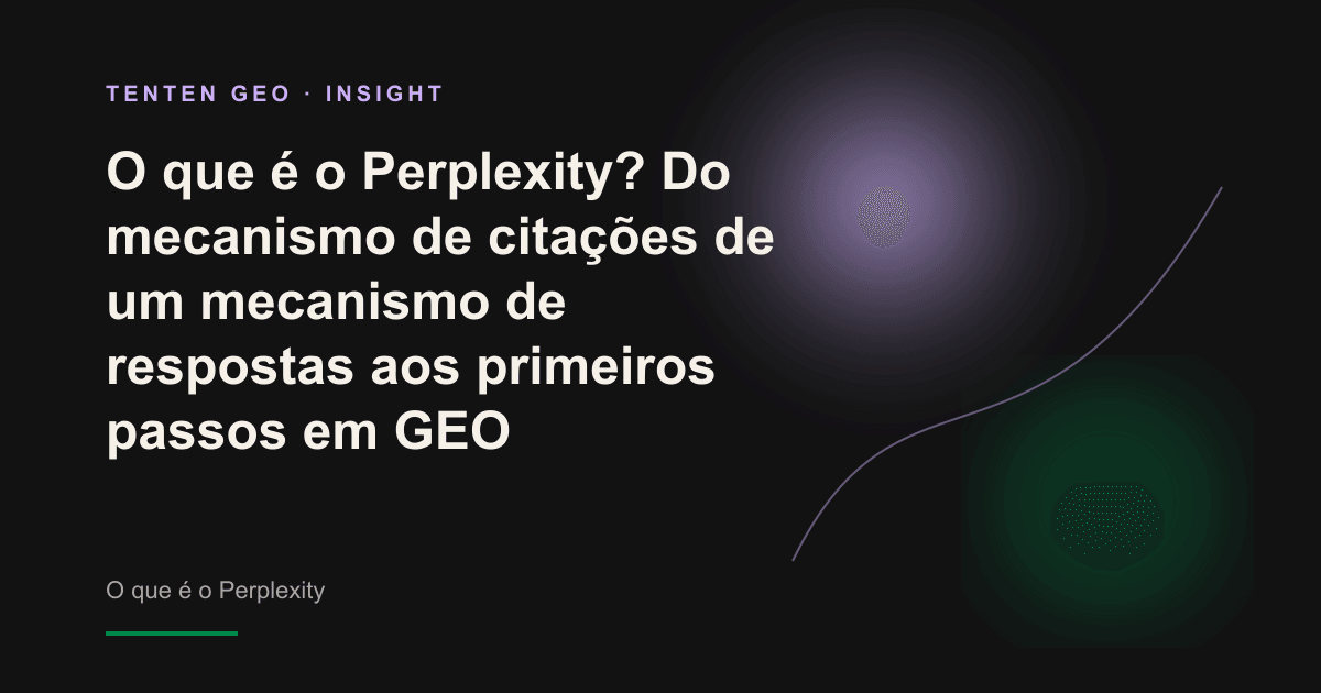 Composição abstrata em que um ponto de interrogação se transforma em uma suave luz lilás e se reconecta a nós de referência numerados, simbolizando um mecanismo de respostas que identifica suas fontes.